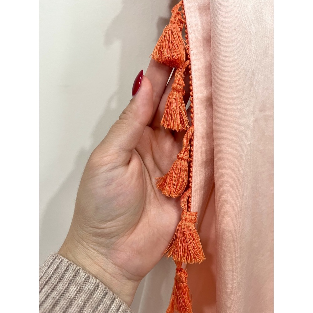 Opalhouse Blush Velvet Curtain Panel with Tassels - Picture 7 of 12